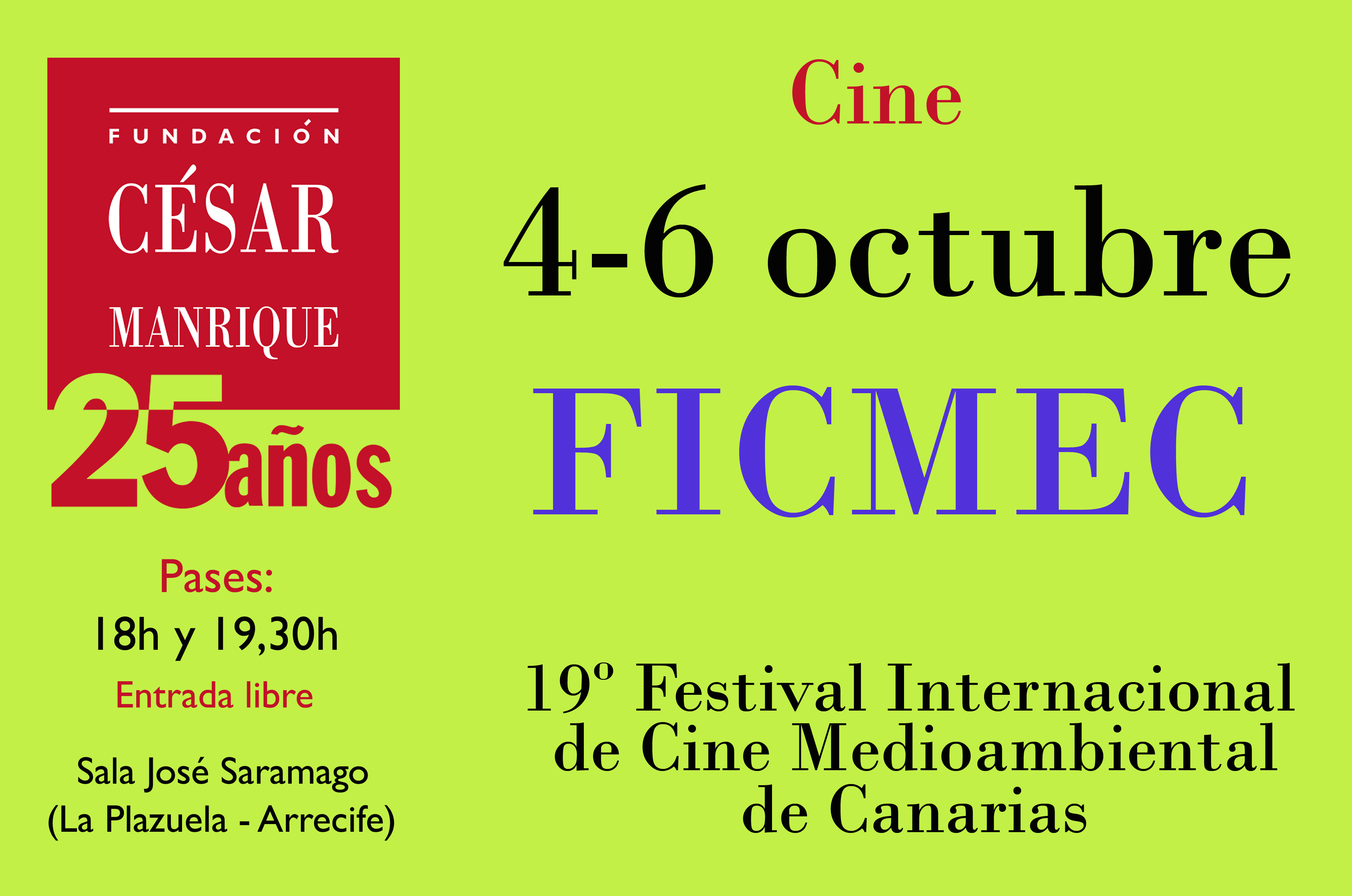 Festival de Cine Medioambiental en la Sala José Saramago